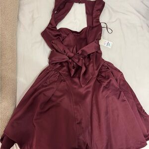 Francesca's Collections Rich Burgundy Dress